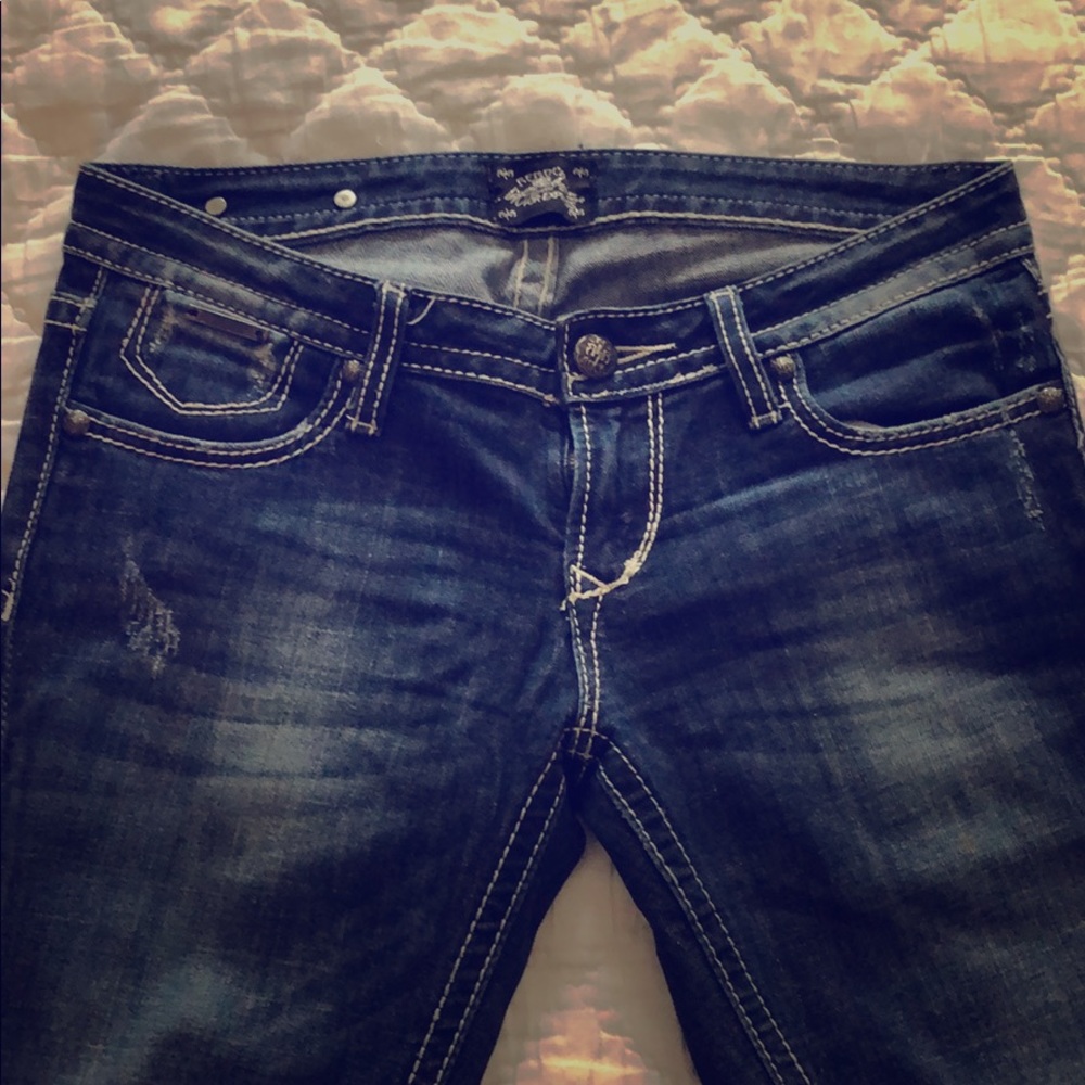 Express ReRock skinny jeans